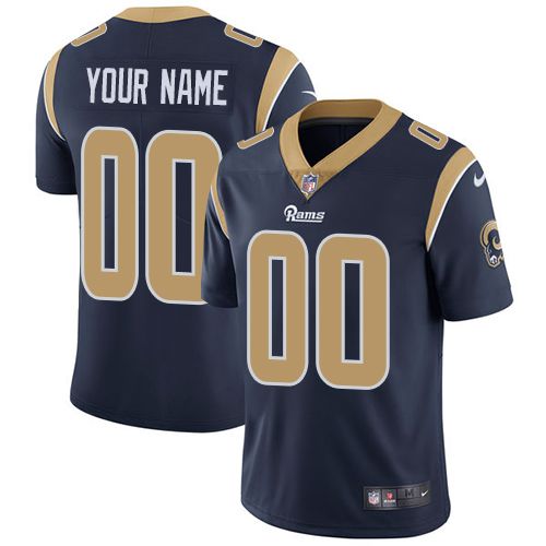 Nike Los Angeles Rams Navy Men Customized Vapor Untouchable Player Limited Jersey->customized nfl jersey->Custom Jersey